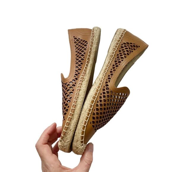 Soludos Perforated Leather Espadrille Flat Smoking Loafers size 9 - Picture 6 of 9